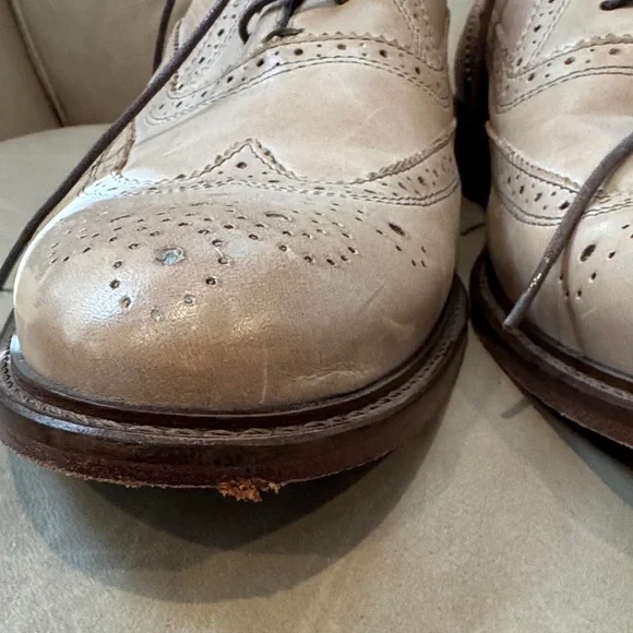 Mercanti Fiorentini Light Brown Brogue Oxfords - Picture 3 of 7